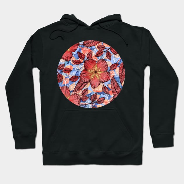 Coral Summer - a hand drawn floral pattern Hoodie by micklyn